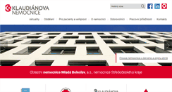 Desktop Screenshot of klaudianovanemocnice.cz