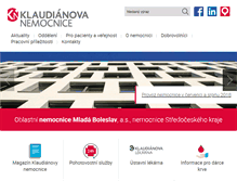 Tablet Screenshot of klaudianovanemocnice.cz